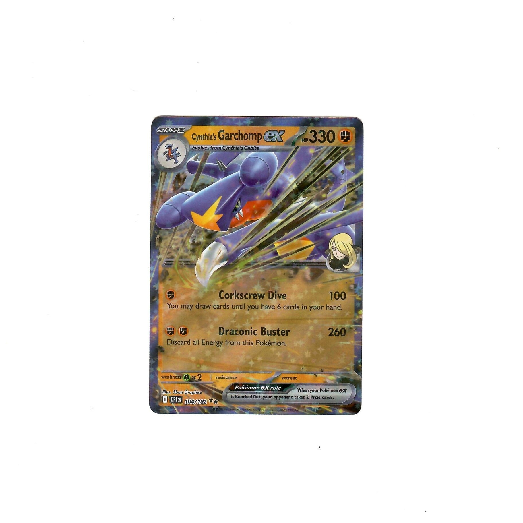 Cynthia's Garchomp EX (104/182) [Destined Rivals] | ShrimpFever